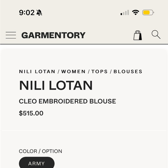 Nili Lotan Green Cleo Embroidered Blouse - Picture 8 of 8